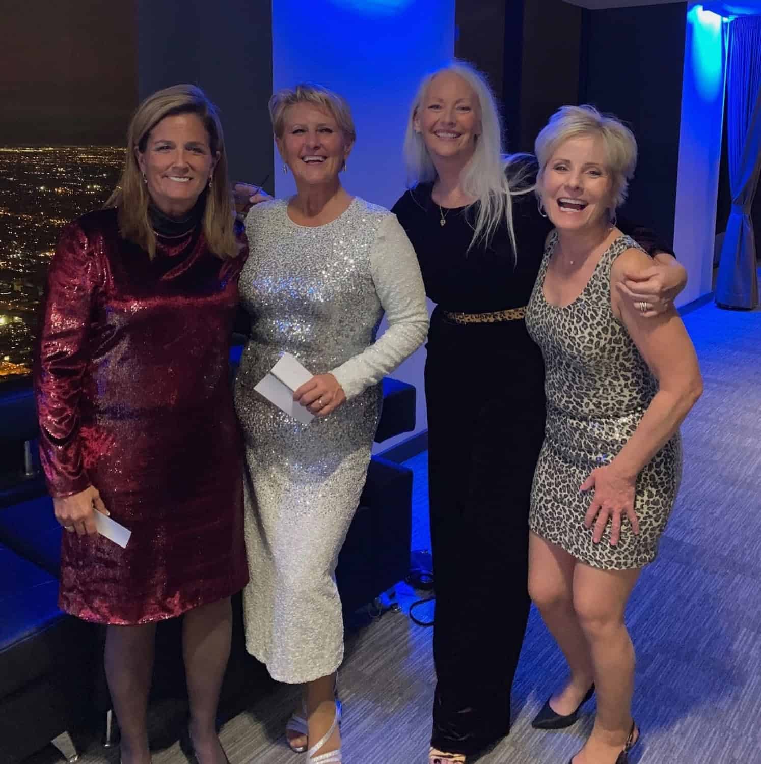 Group of women celebrating at Prime Time Event Planning event.
